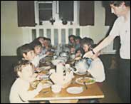 Feasting on a splendid filling meal