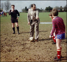 The Mayor of Milton Keynes, Mr. B. Tapp kicked off to start the match