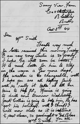  A letter from Mrs. Smith Castlethorpe to Mrs. Smith London