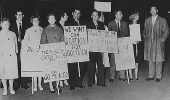 Protesters from Castlethorpe