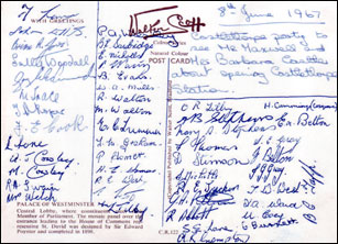 Signatures of the deputation party from Castlethorpe.