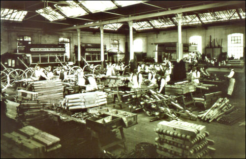 Wolverton Works - Bus Shop - early 1900s
