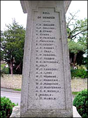 Back view of War Memorial