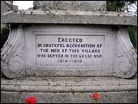 Base of Castlethorpe War Memorial