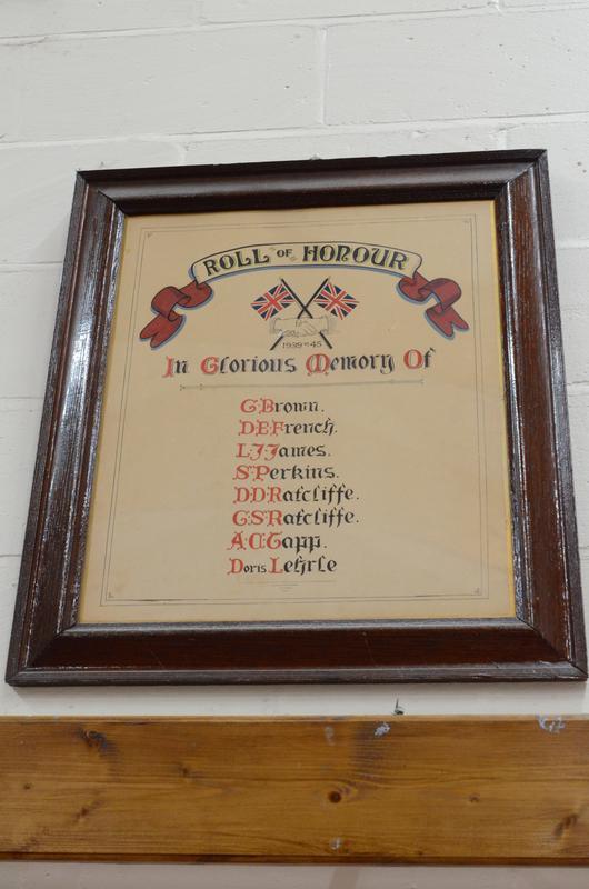 Photograph of the 2nd World War Roll of Honour situated in Deanshanger Memorial Hall, © Graham Thorpe (WMR-98388), IWM