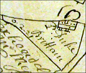 Stoke Bruerne - 1727 Grafton Map : House Number 1