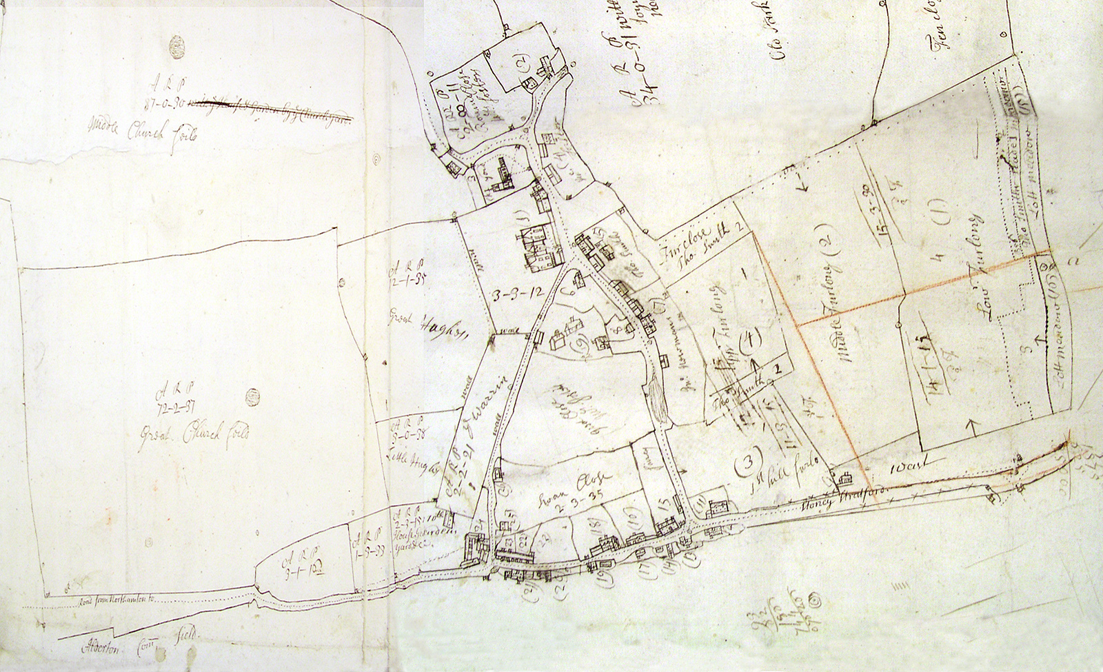 Grafton Regis Map 1725
