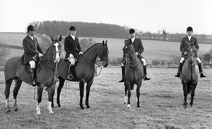 At Westbury
L-R Rodney Ward, Anne Hawkins (Lone Ranger), Dick Hawkins (Tipperary), Michael Connell.