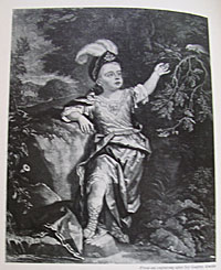 2nd Duke as a child,
from an engraving after Sir Godfrey Kneller