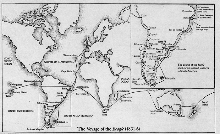 The voyage of The Beagle