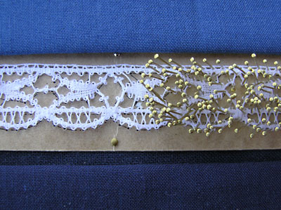 Close up of this modern tulip edging designed and made in Grafton Regis