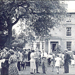 Church fete on the vicarage lawn 1950s