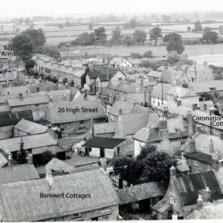 High Street from the church tower c.1957