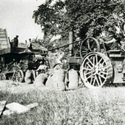 Tathall End, threshing 
c.1930