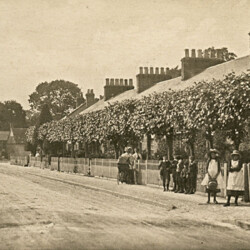 Widows Row cottages and Watts Arms public house