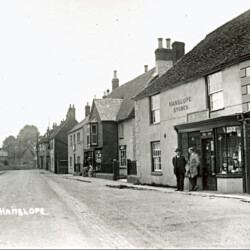 Hornes Butchers and Hanslope Stores at 18 High St. c.1930