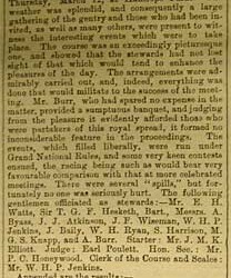 Newspaper cutting of a steeplechase at Hanslope Park
