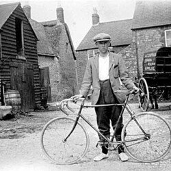 Ted Chapman behind the old bakehouse c.1930