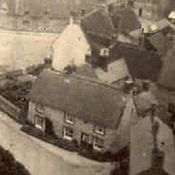 Church End early 1900s, Taken from the Church tower. This house formerly the Old Green Man public house.