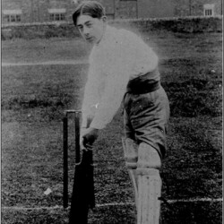 Bertie Geary playing cricket c.1910