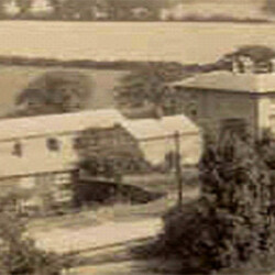 the old vicarage in the 1950s from the church tower
