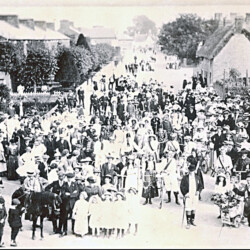 The annual cycle parade in the High Street 1914
