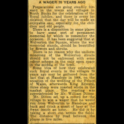 1935 newspaper cutting re the Royal Wedding in 1864 of the Prince of Wales (future Edward VII) and Princess Alexandra.