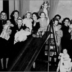 Mother and baby group at the village hall 1955