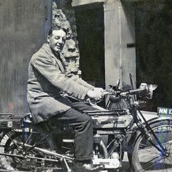 Tom Ditum on motorbike c.1930