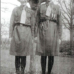Hanslope 1st Girl Guides,
Jean and Gladys Asher 
c.1950