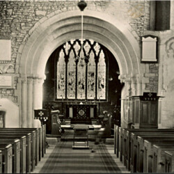 Chancel before rearrangement of pews - pre-1980s