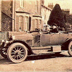 Rose Villa and car in the High St. c 1923