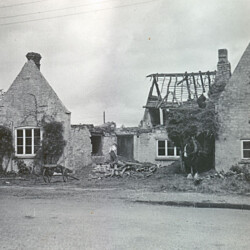 The Cock inn under demolition