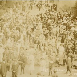 Hospital Cycle Parade 13 July 1912; photo taken from the Watts Arms