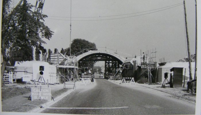 The building of an M1 bridge at Newport Pagnell