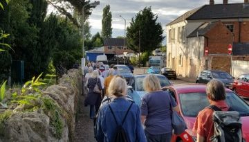 Attendees at a Newport Pagnell walk led by Don Hurst
