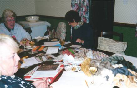 Sorting the wools for kits