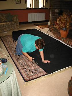 Cutting the backing