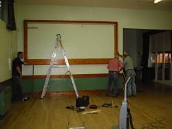 Attaching the frame to the wall