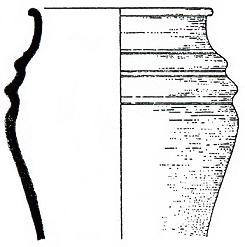 Wheel-thrown sherds: Belgic, dark grey ware; smoothed, slightly soapy surface