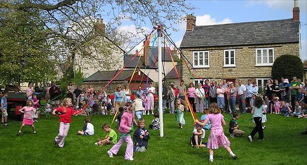 Dancing around the Maypole - 2 May 2005