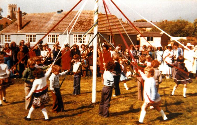 Mayday dancing at the Village Hall before 1972