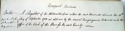 1780 Newport Hundreds Title