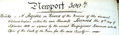 1803 Newport Hundreds Title