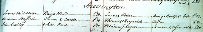 1822 Sherington Victuallers