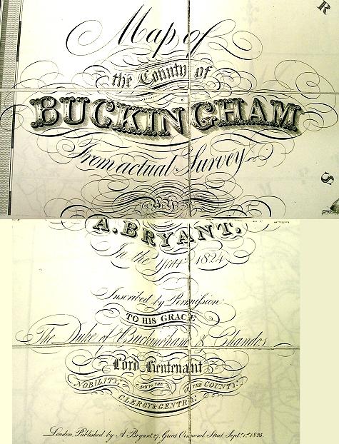 1824 Bryant's Map of Buckinghamshire - title page