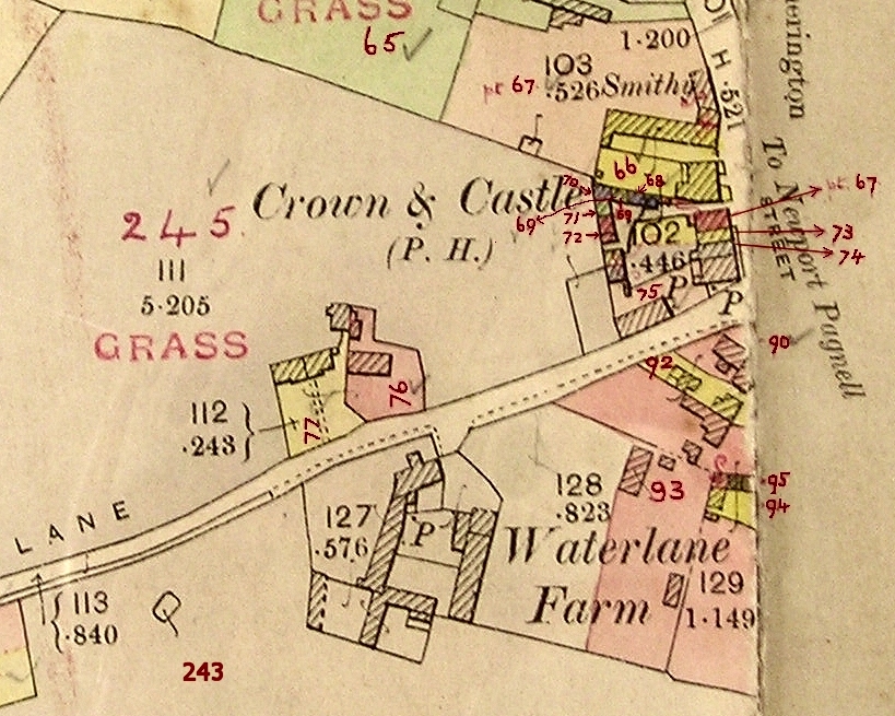 1910 Land Valuation Survey - Water Lane/High Street