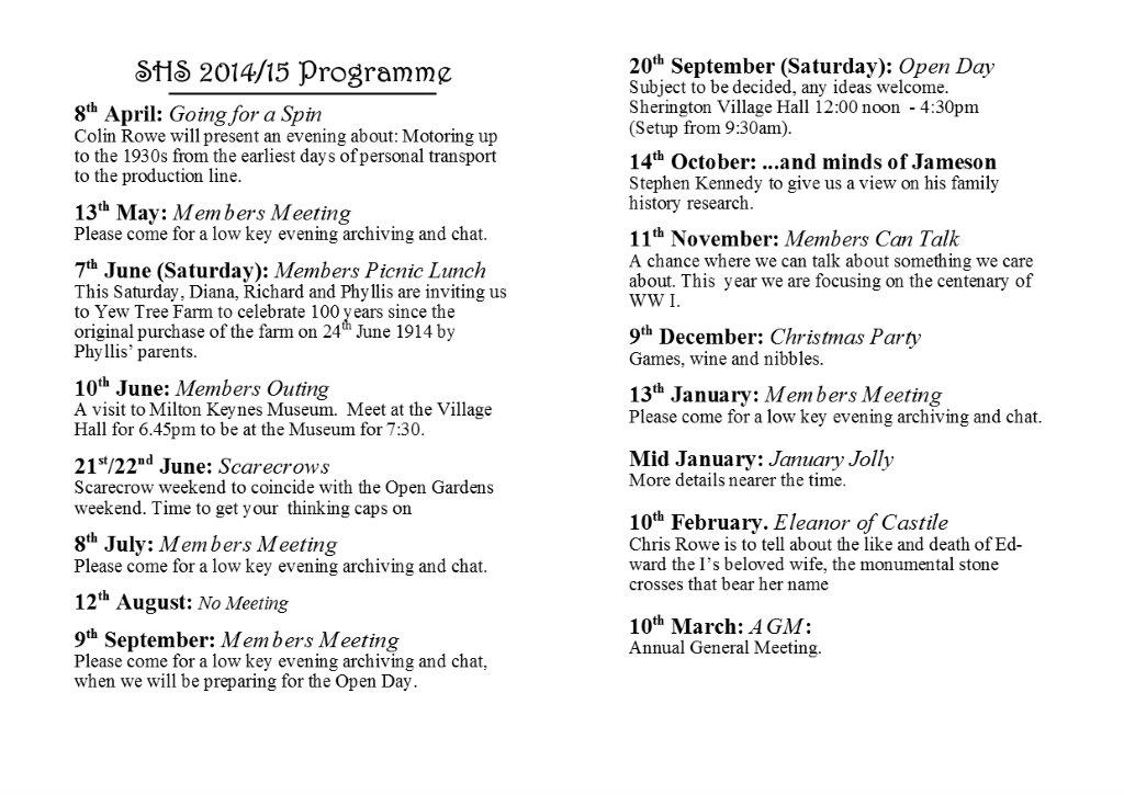 2014/15 Programme