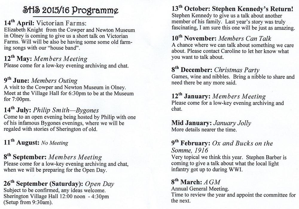 2015/16 Programme