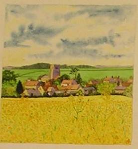 Painting by Caroline Leslie